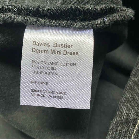 Reformation Black Denim Sleeveless Minidress NWT - Picture 15 of 16